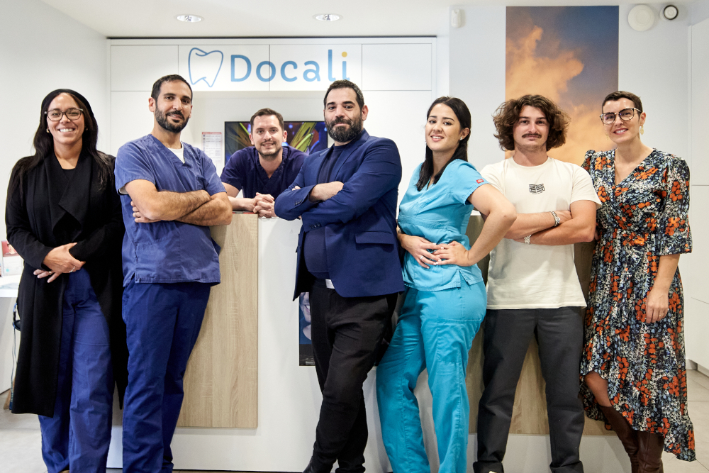 Équipe d'un centre dentaire Docali